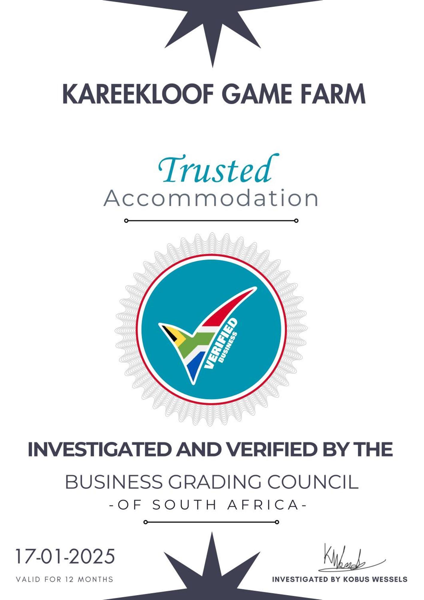 Kareekloof Game Farm *
